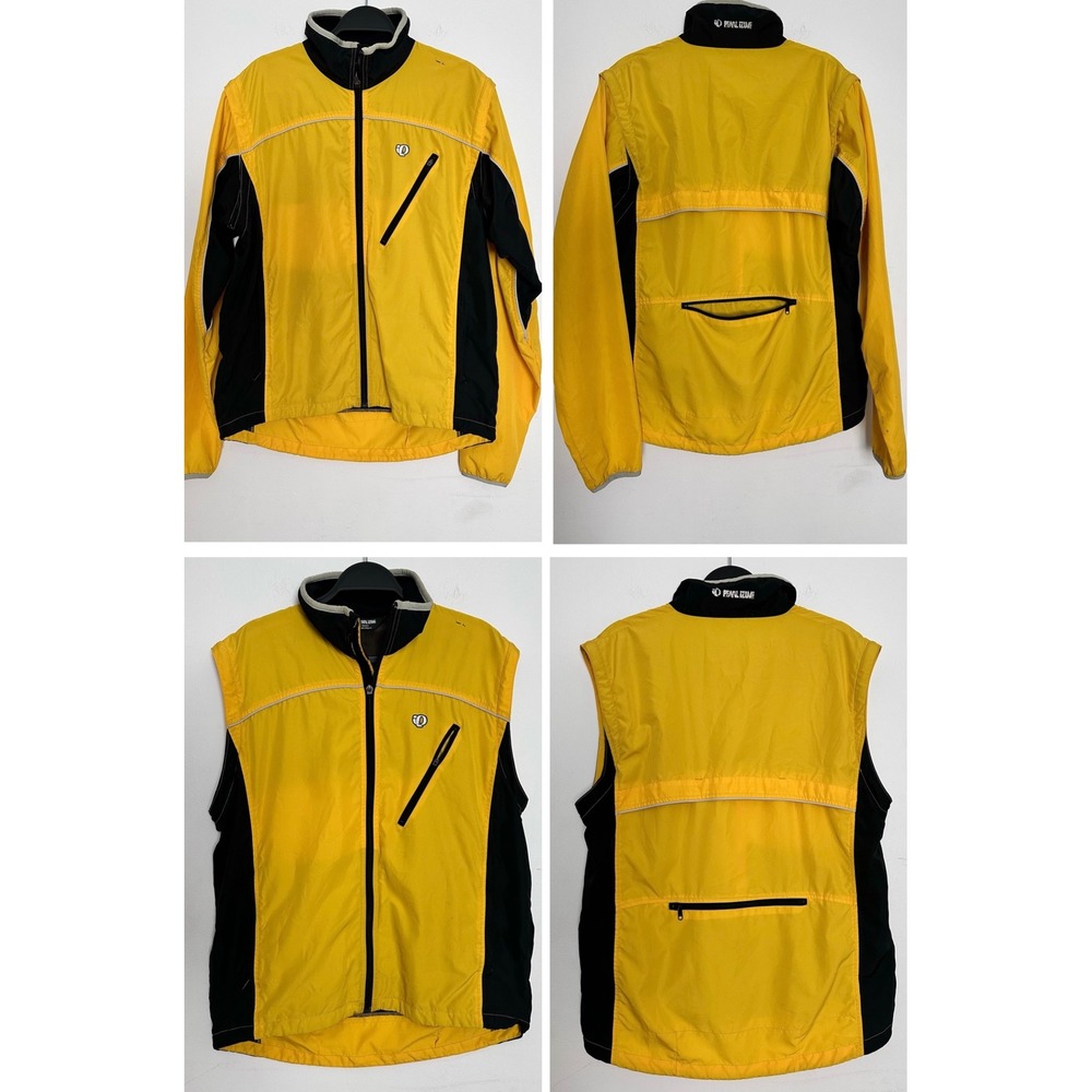 Pearl Izumi Men Cycling Windbreaker Jacket Convertible Vest M StreetwearY2K VTG
